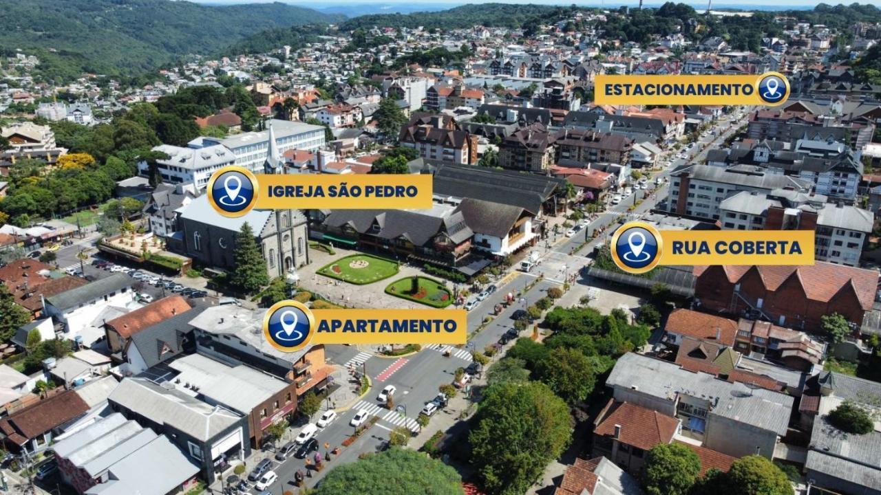 Apartamento Oppitz - No Coracao De Gramado Junto Da Rua Cobertaアパートメント エクステリア 写真